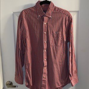 Vineyard Vines Coral/Blue Button Down